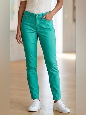 DESIGN LAB Design Lab High-Rise Skinny Pants – Vibrant Teal/Green - Size 30